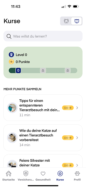 lassie app kurse punkte sammeln